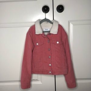 fluffy corduroy jean jacket